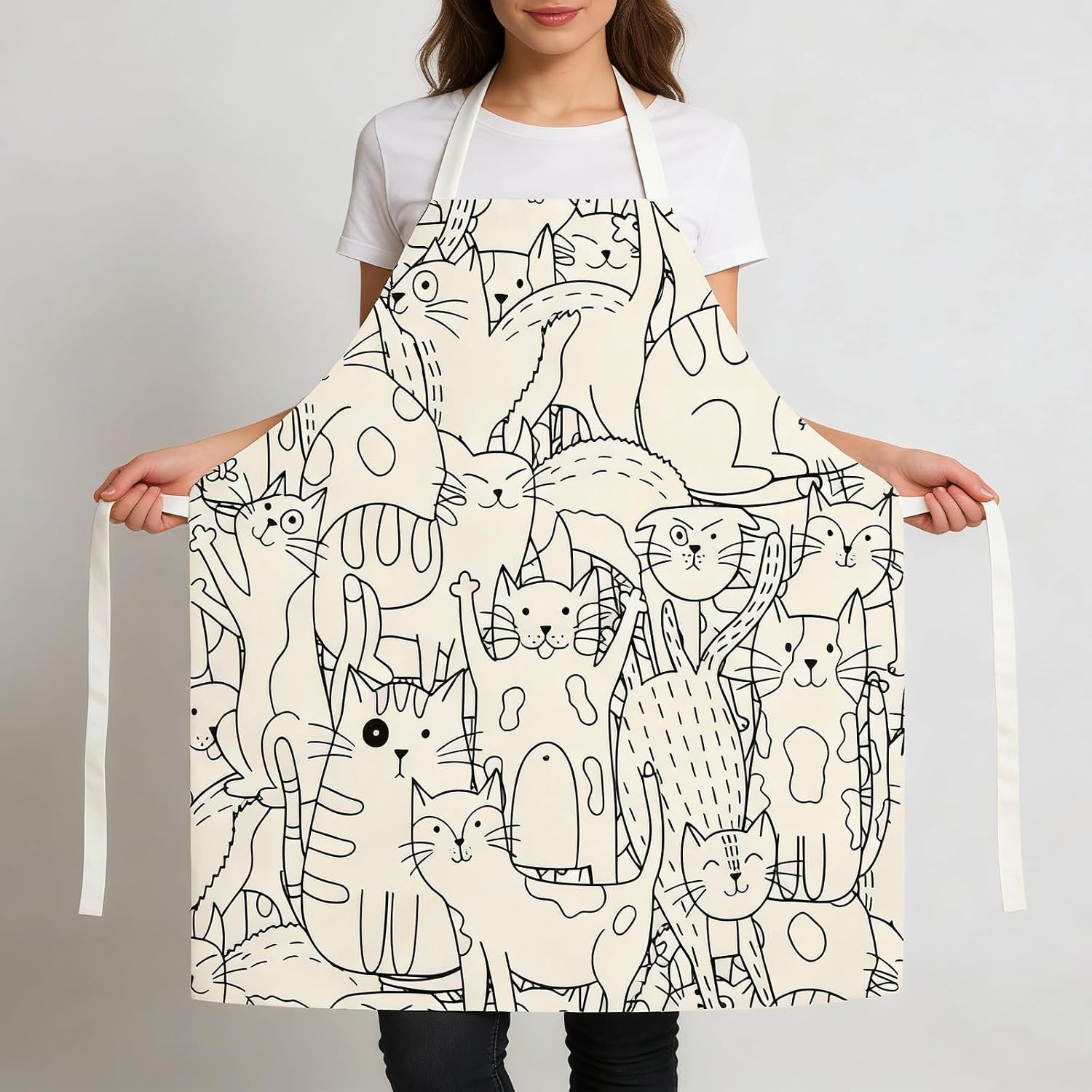 Cute Kitchen Aprons for Women & Men, Cooking Gardening Apron image 5