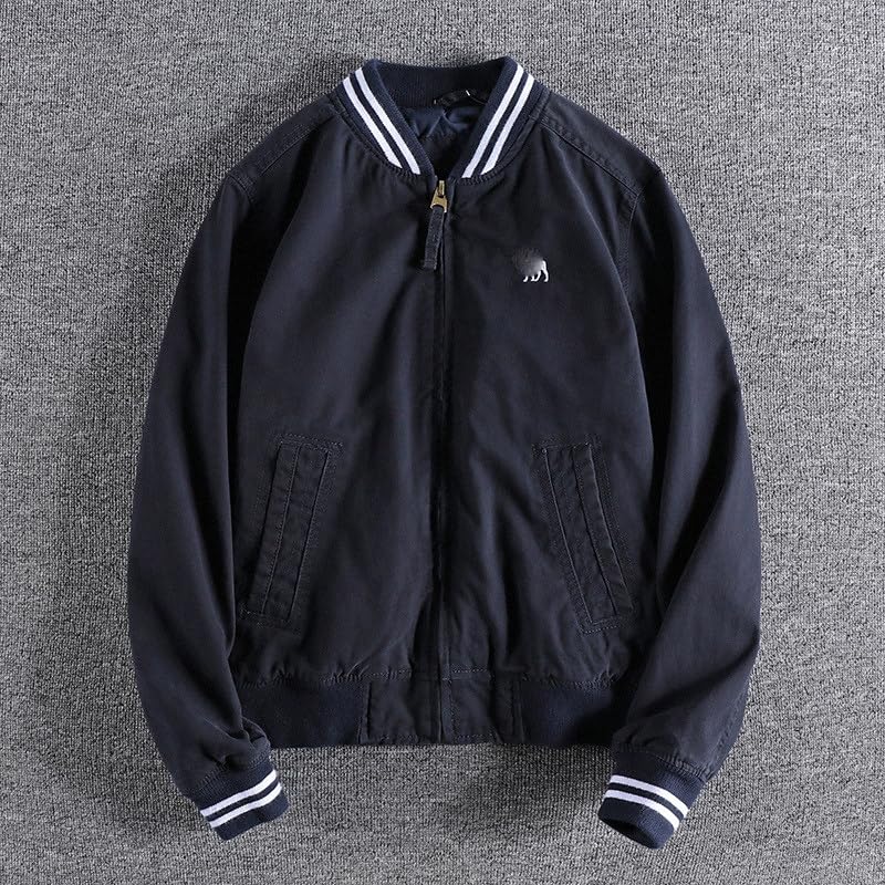Chaqueta de béisbol para hombre en camuflaje perfecta para tus planes casuales de otoño 2