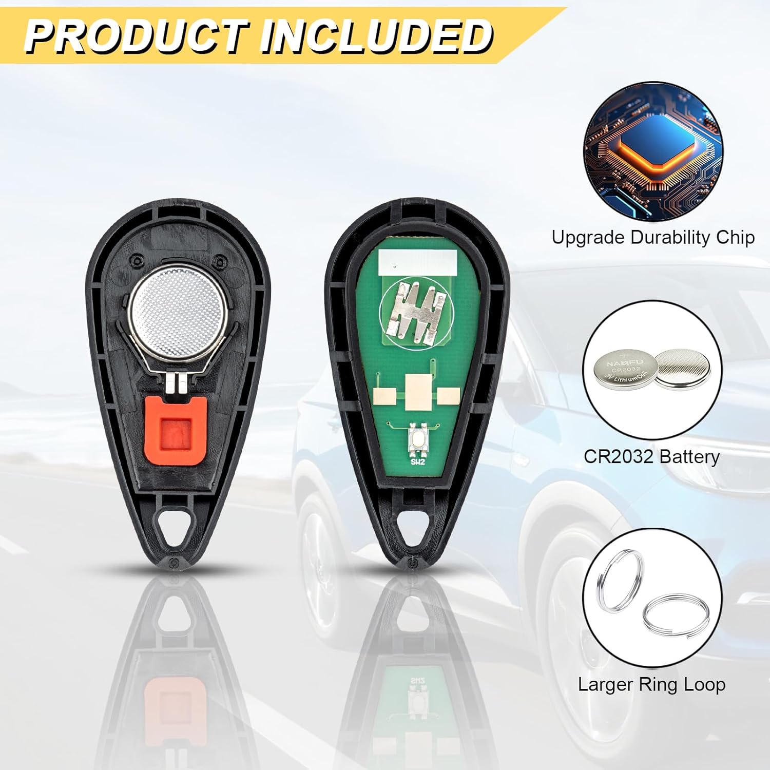 Key Fob Replacement for 2005-2007 Subaru Outback Legacy/ 06-08 B9 Tribeca/ 07-09 Impreza WRX STI/ 2009 Forester Car Keyless Entry Remote Control, NHVWB1U711, 4 Btn, 2Pcs