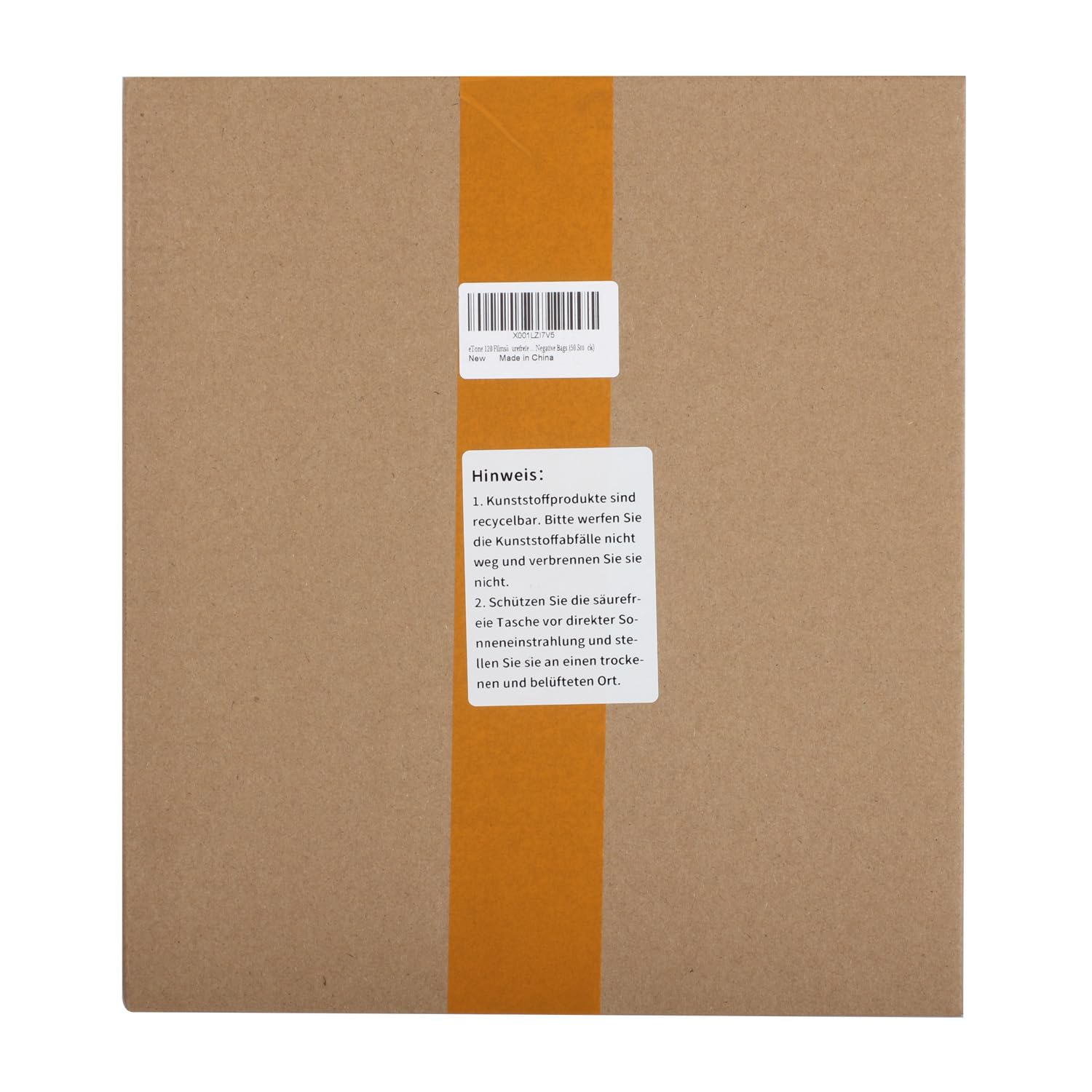 eTone 120 Filmsäurefreie Tasche Säurefreie Loseblattbeutel 120 Schutzbeutel zur Aufbewahrung von Filmen Negative Bags (50 Stück)