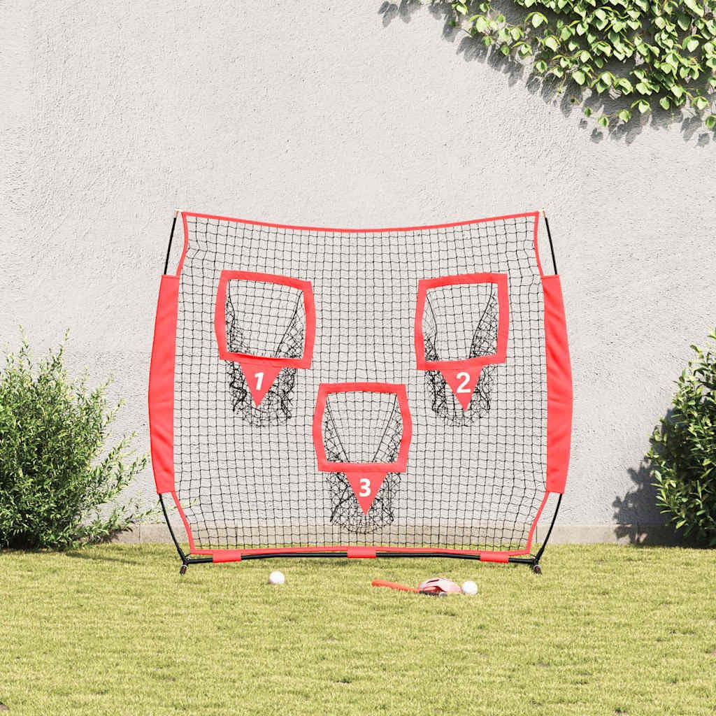Baseball-Übungsnetz Schwarz 214,5 x 89,5 x 181 cm Polyester langlebig für Training, Fangen, Pitching im Außenbereich, inklusive Tragetasche, geeignet für Teamsport, Kinder, Erwachsene