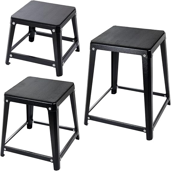 Plyometric Platform Box, Plyometric Box Jump Set for Home Gym Training, Crossfit, Conditioning, Strength Training (12/18/24/30 Inch)