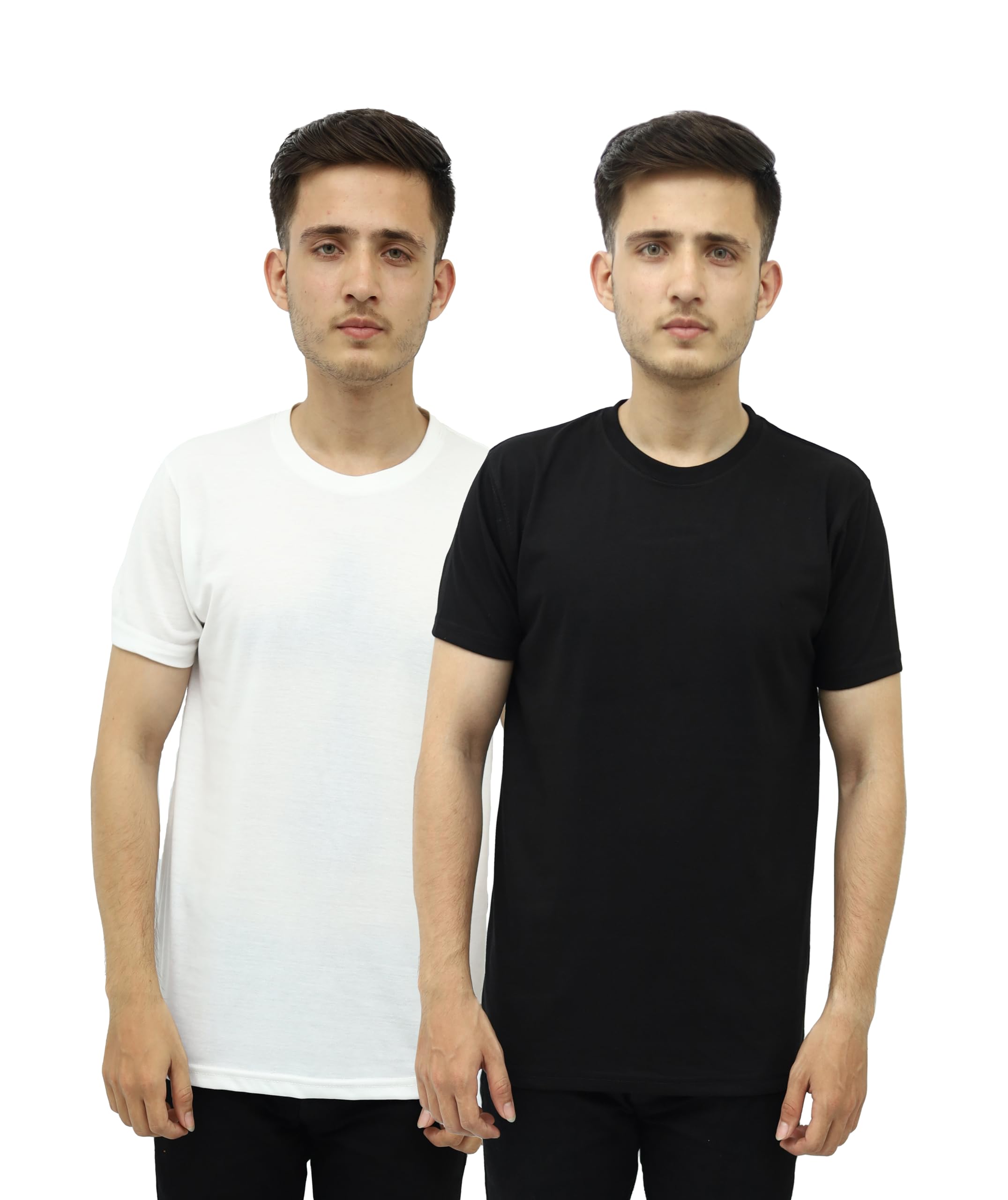 Desire FashionMens Half Sleeve Lightweight Plain Tshirts Multicolour, Tshirt for mens, (Pack of 2)