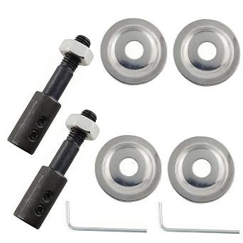 Shaft Arbor Extender 8mm Motor Arbor Adapter Bench Grinder Extension Shaft Threaded Shaft Backing Kit for Polisher Sander Polishing Grinding Buffing Wheel Rotary