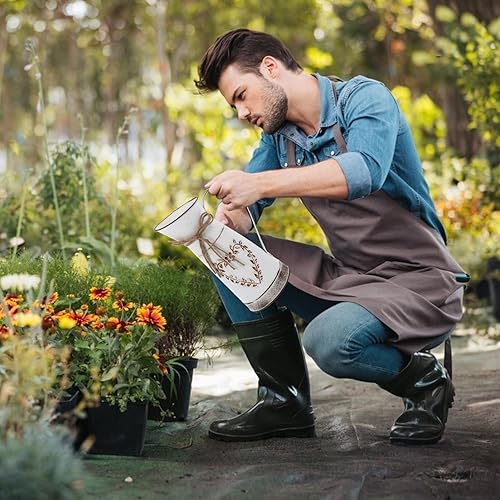 Miniatura 3 de VOSAREA Florero blanco de hierro, adecuado para uso en interiores y exteriores