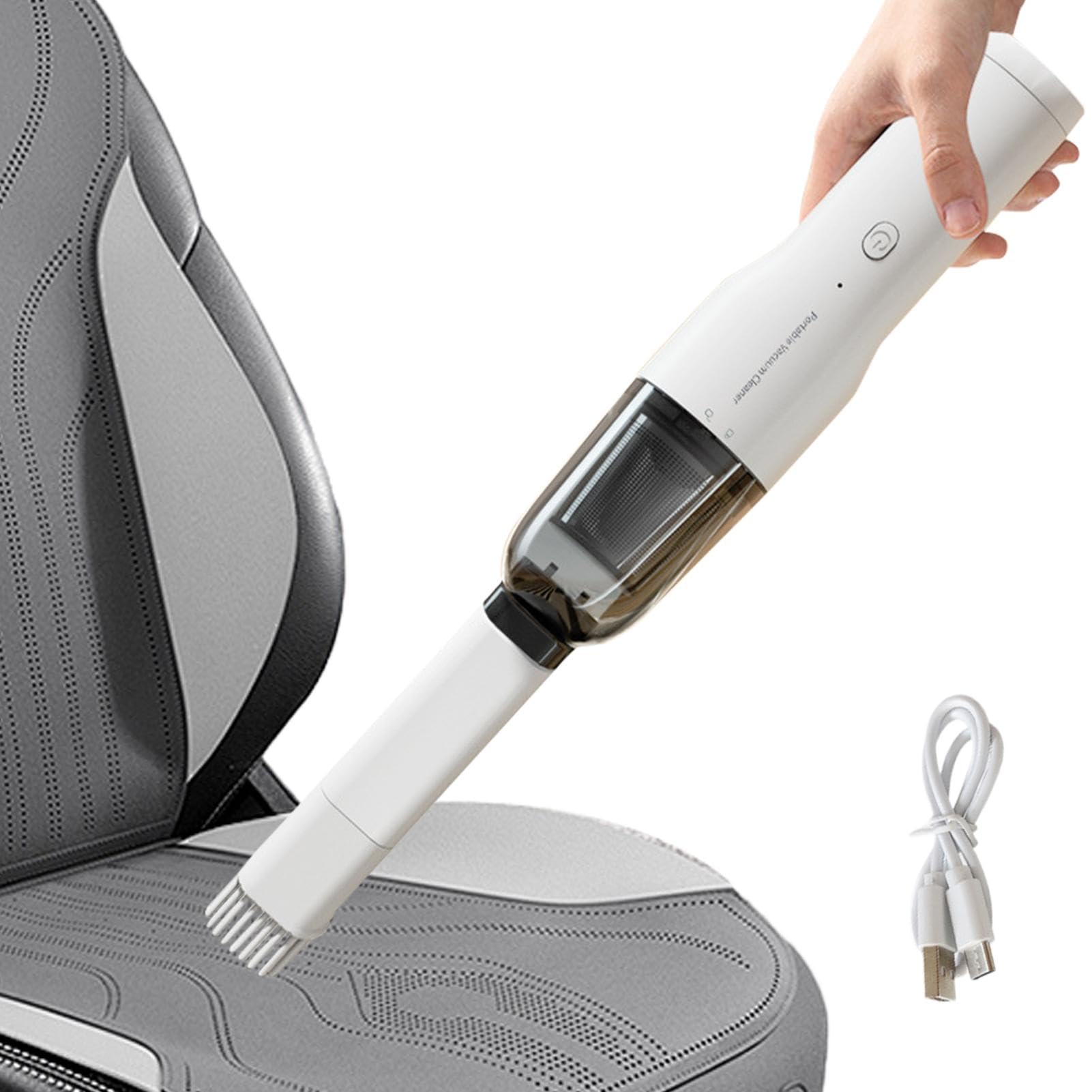 Aspirateur voiture à main rechargeable sans fil puissant pour nettoyage poussière auto