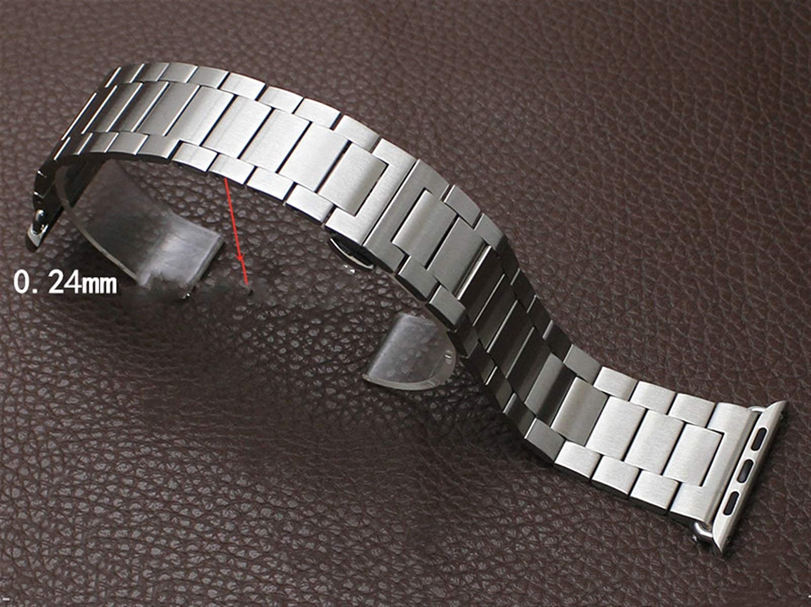 Pasek do zegarka 38 mm 42 mm Srebrny Złoty Męski ze stalą nierdzewną