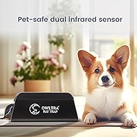Vista 3 de OWLTRA OW-1 Trampa eléctrica para ratas para interiores, 2 unidades, mata instantáneamente roedores con gatillo seguro para mascotas, color negro