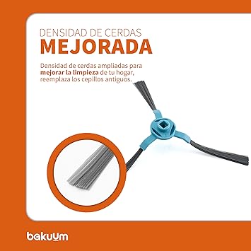 BAKUUM Pack 4 cepillos, escobillas, para Cecotec Conga 2499 Ultra Genesis y 2299 Ultra Home y 2299 Inertial. Pack repuestos y accesorios para robot aspirador3