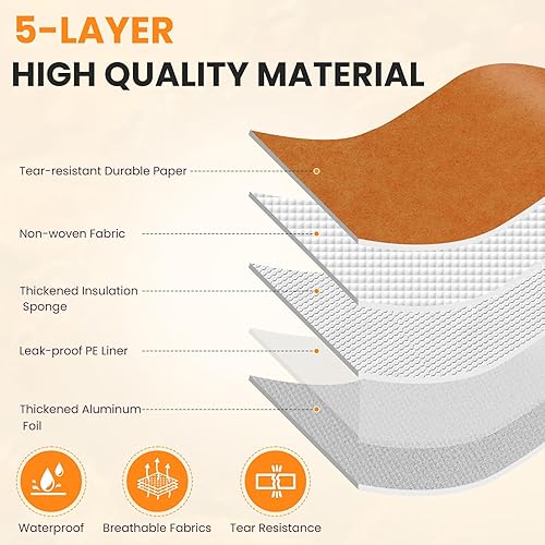 Miniatura 3 de Manta de barbacoa de 21 pulgadas para descansar carne, bolsa reutilizable a prueba de aceite para ahumar con aislamiento de 5 capas, accesorios