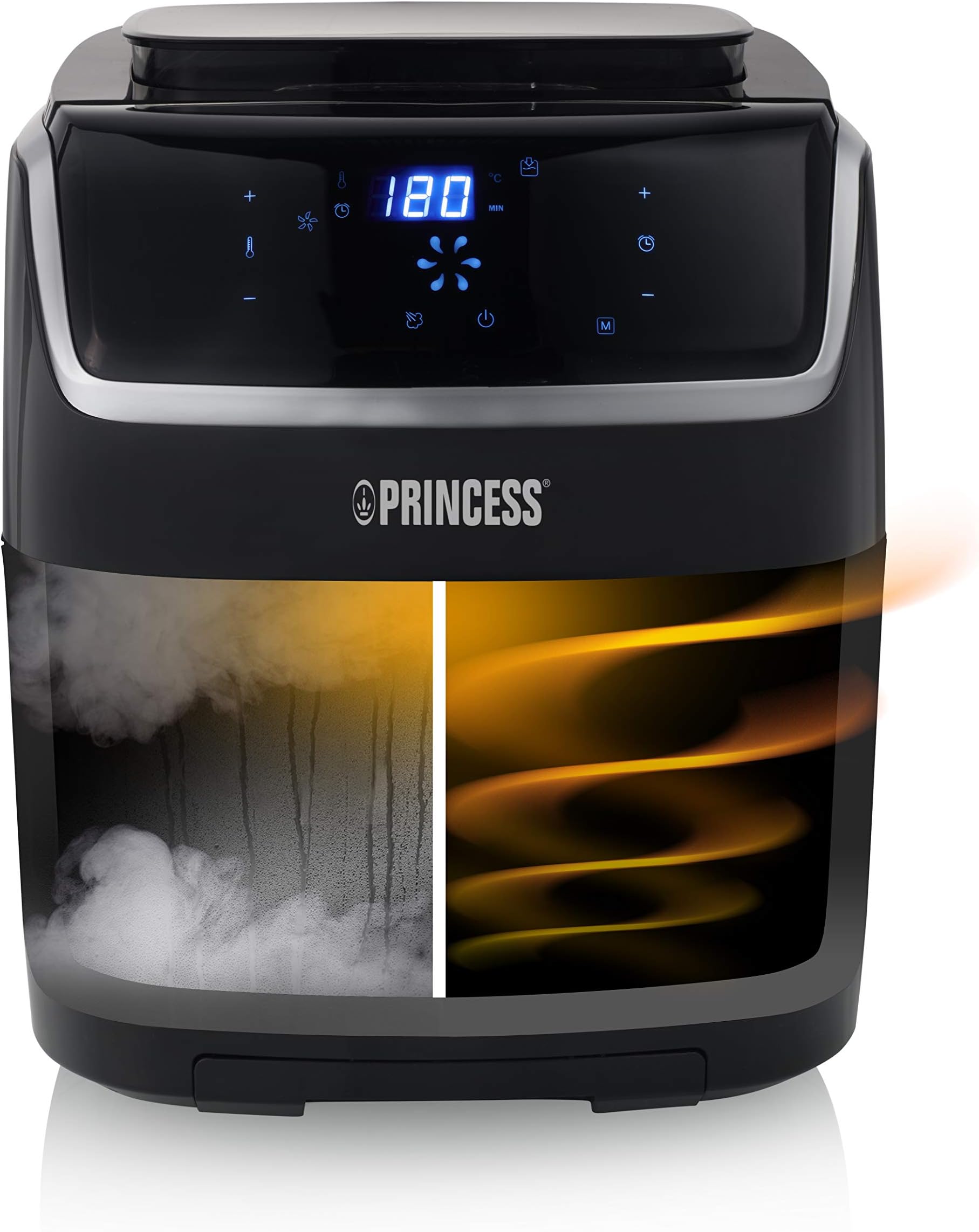 GOURMETmaxx Heißluft Backofen 12L Fritteuse Ofen Grill Dörrautomat