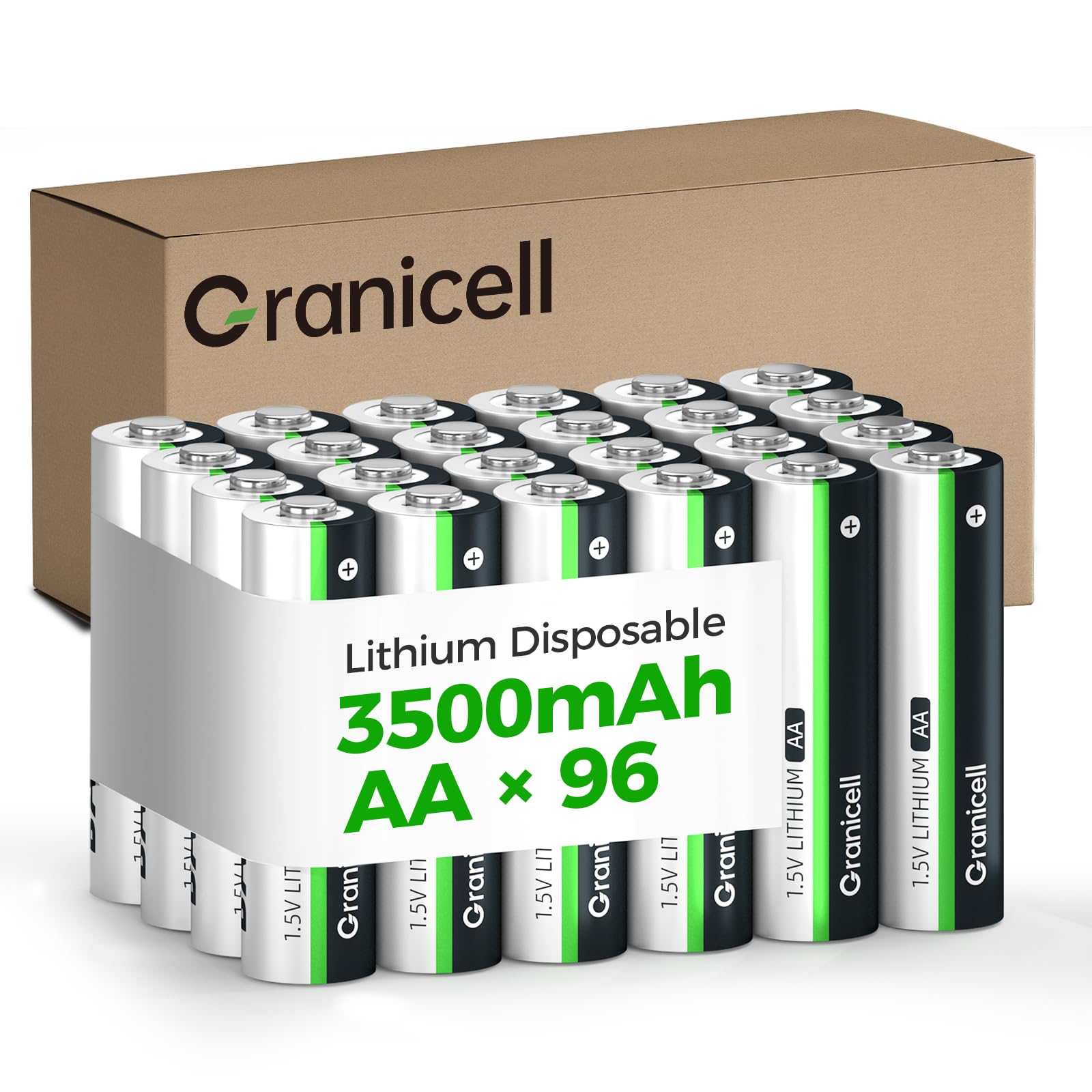 Granicell 96-Pack Lithium AA Batteries
