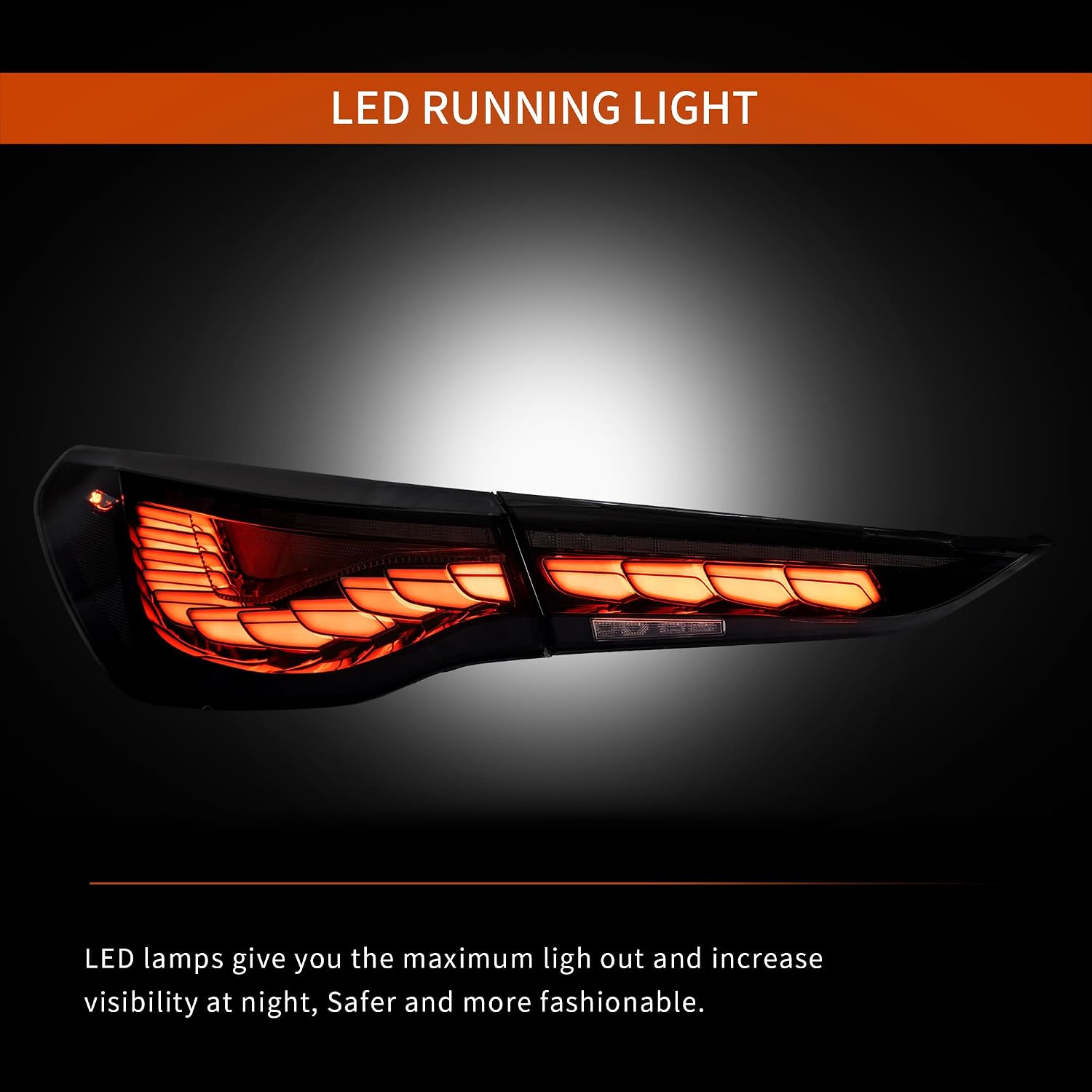 VLAND LED Tail Lights Compatible With BMW 4 Series G22 / G23 / G26 2021-2023 2nd Gen, W/Dragon Scales Running Light, Smoked lens Style