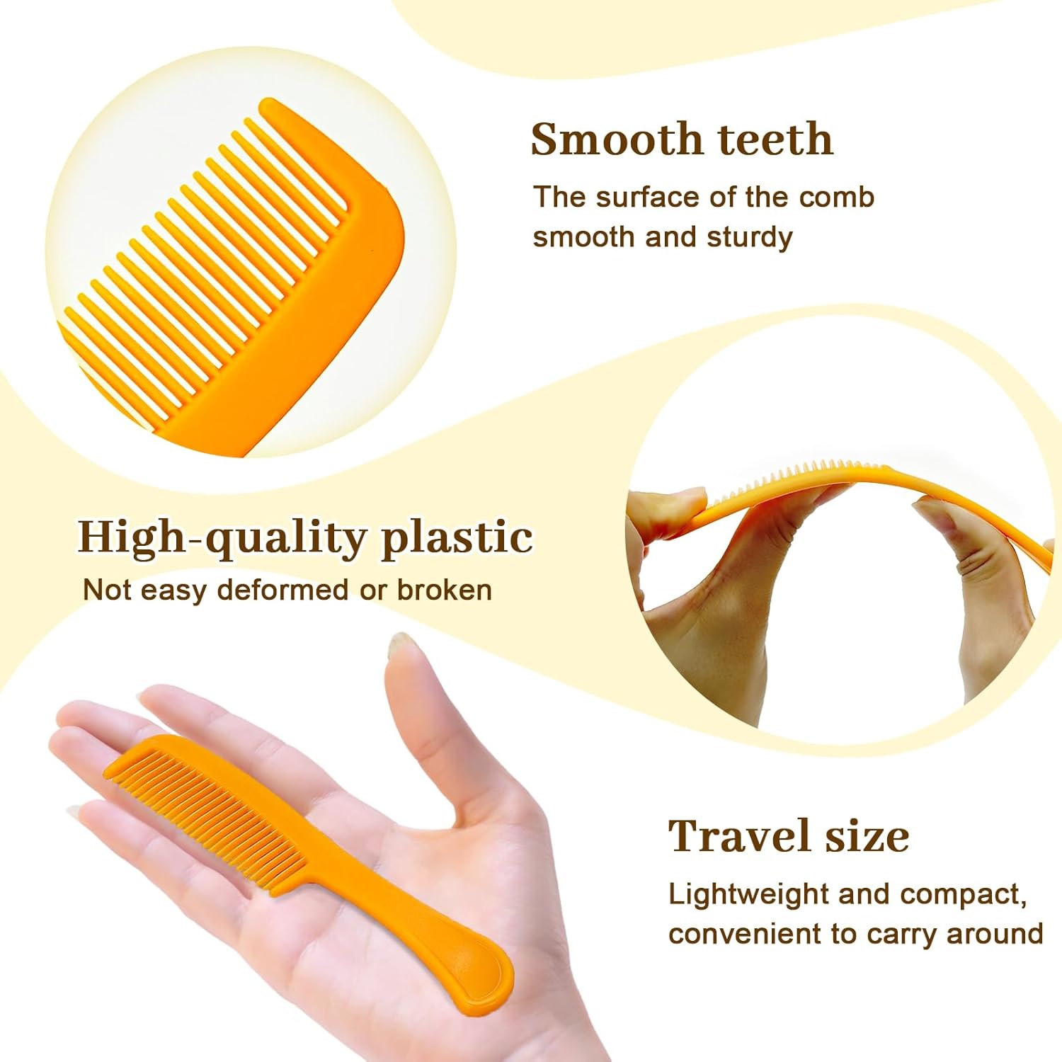 Combs Bulk Individually Wrapped Pocket Travel Hair Combs for Women, Men and Kids, Bulk Comb for Homeless Hotel Shelter Home Charity(purple, raspberry, yellow, blue, Pack of 250)