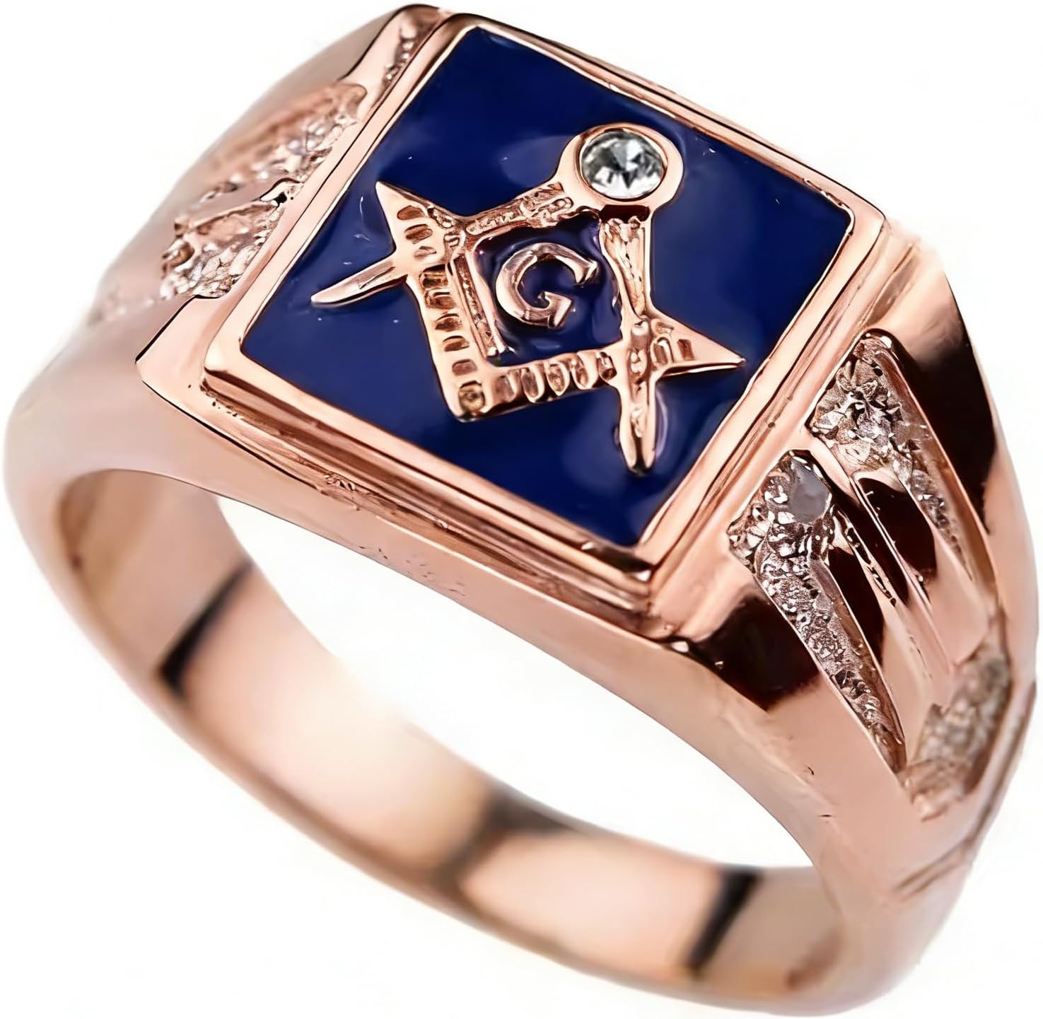 Masonic Men's Ring S925 Sterling Silver Freemason Masonic Rings Silver Freemason Ring Jewelry Gift for Men Father’s Day