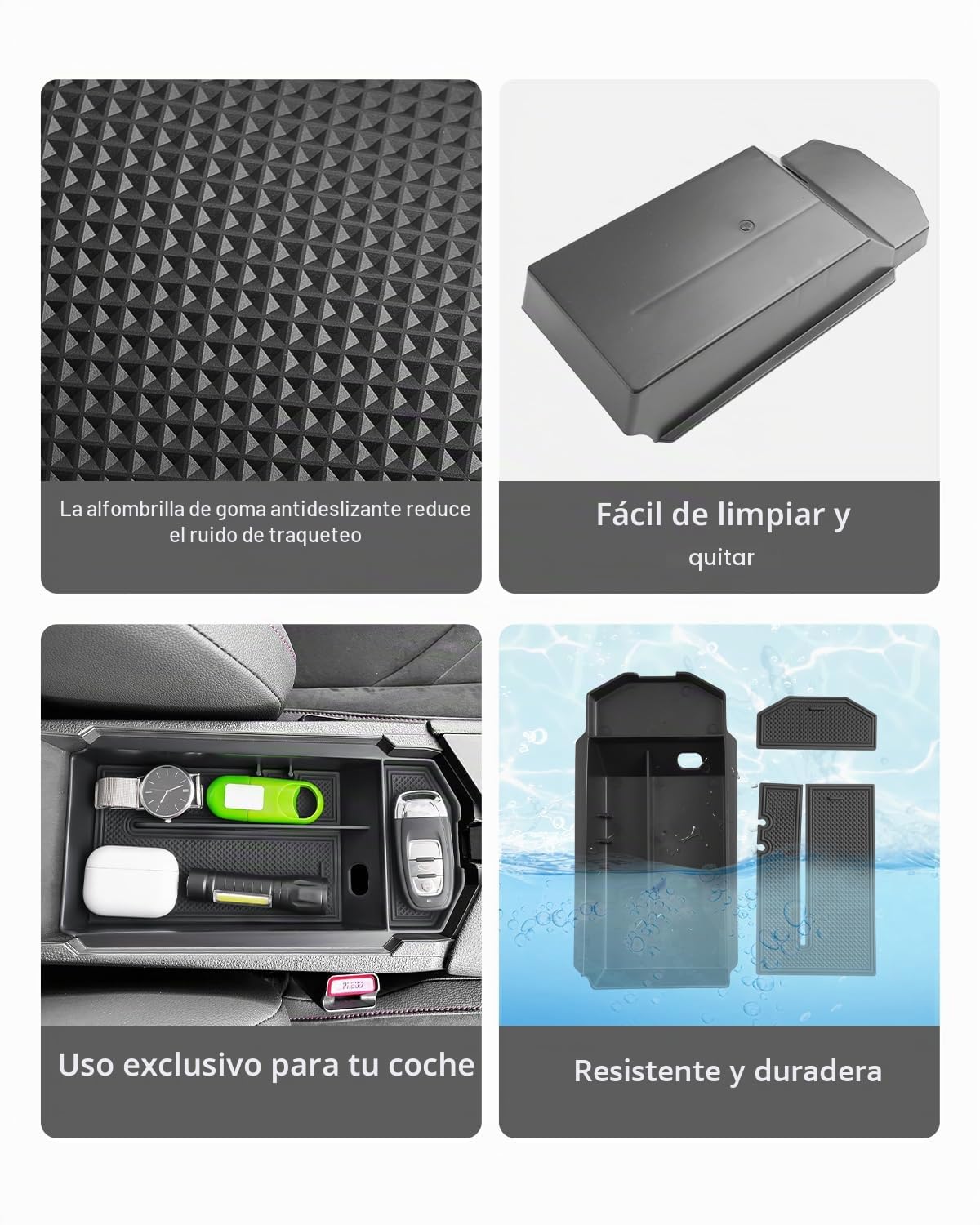 CDEFG Compatible con Toyota C-HR CHR Hybrid 2024 2025 Consola Central Guantera Reposabrazos Caja de Almacenamiento de Coche Organizador Bandeja CHR 2024 2025 Accesorios