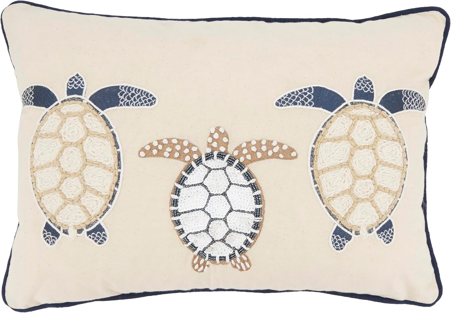 SARO LIFESTYLE Aquatic Dreams Turtle Throw Pillow Cover 14”x20”