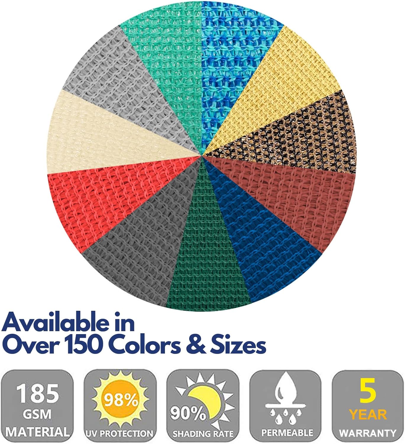 Artpuch AT-1216 DF Shade sail, Grey : Patio, Lawn & Garden