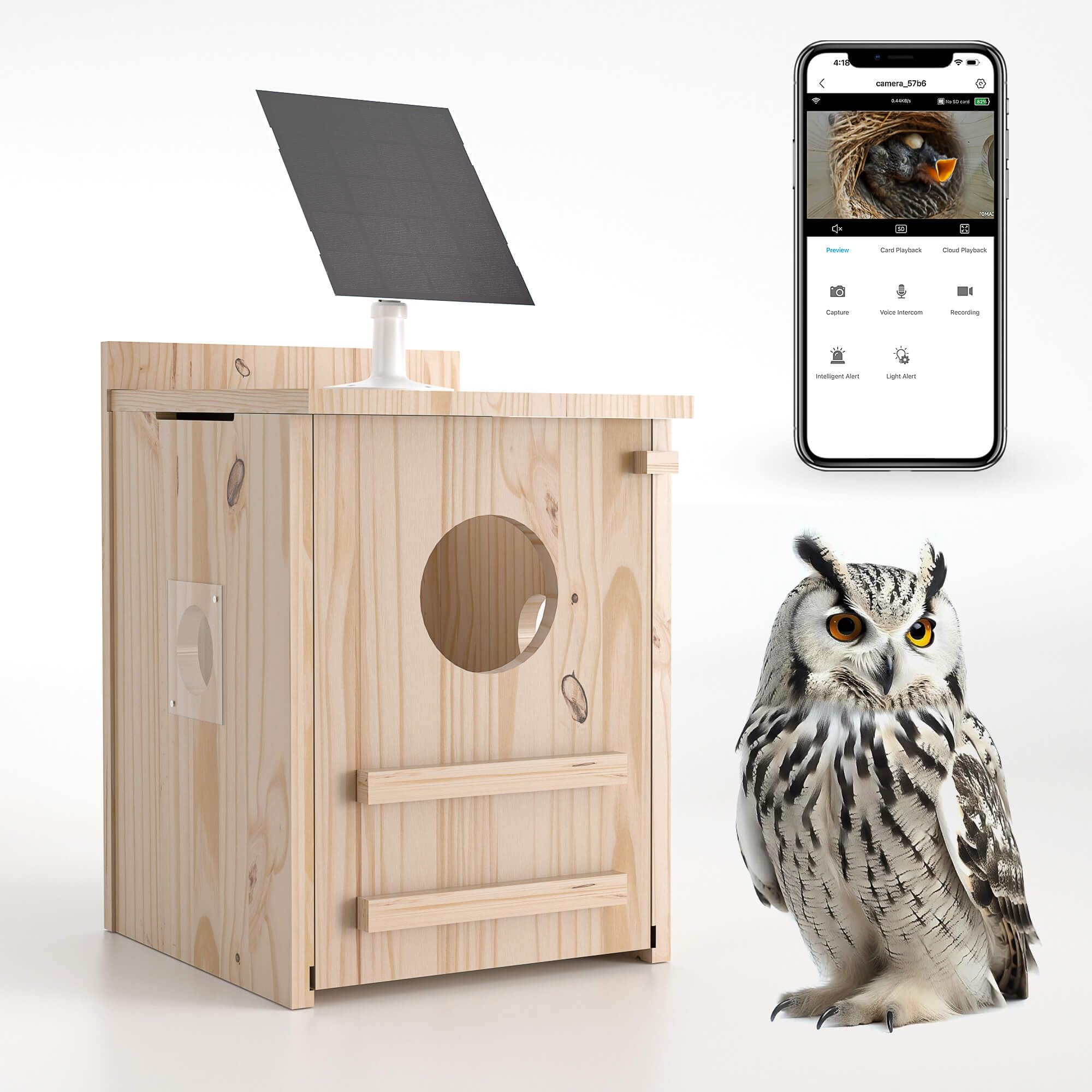 WISDOMRAINBOW Smart Owl House