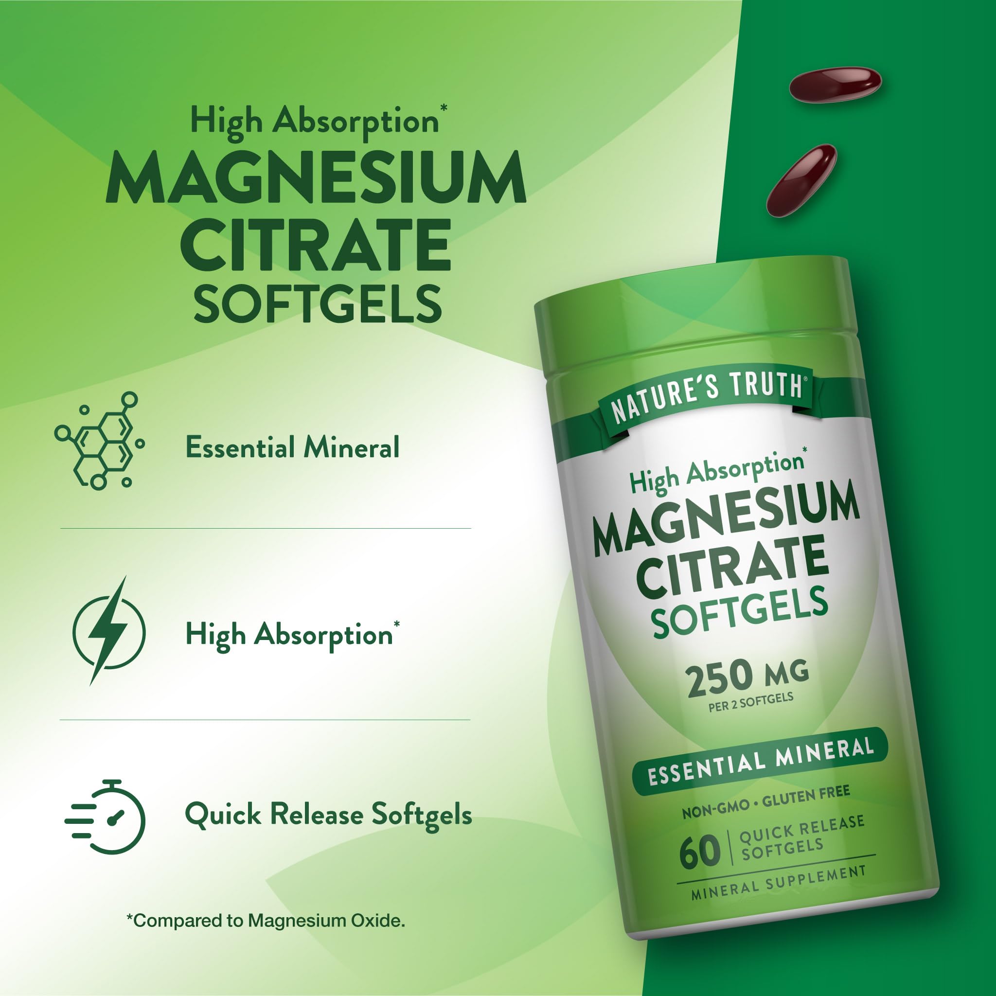 Nature's Truth Magnesium Citrate Softgels | 250mg | 60 Count — Amazon image 5