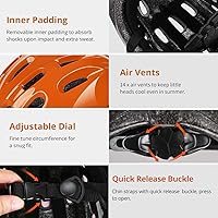 Vista 4 de Casco de bicicleta para niños pequeños, casco multideportivo ajustable para niños y niñas