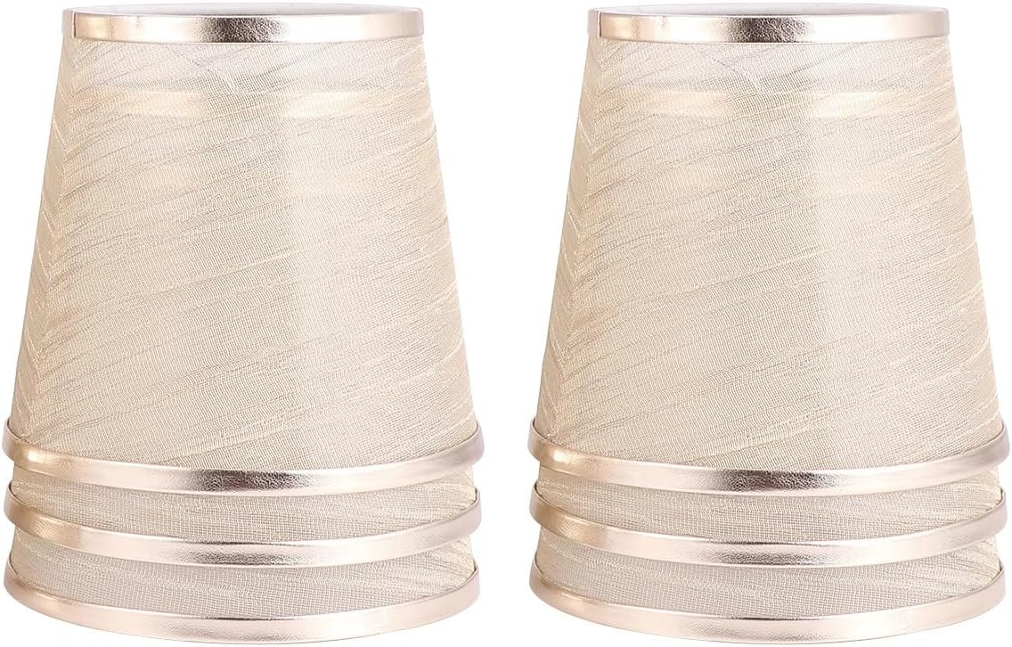 DOITOOL 1 6pcs chandelier shade clear light bulbs vintage Metal appendix Screw lamp accessories hanging lampshade drum lights construction cylinder lamp shade lamp shades for floor lamps