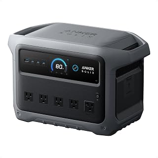 Anker SOLIX C1000 Gen 2: 2000W Portable Power Station, 1024Wh LiFePO4 Solar Generator, 49-Min Fast Charge for Camping, Backup, Outages
