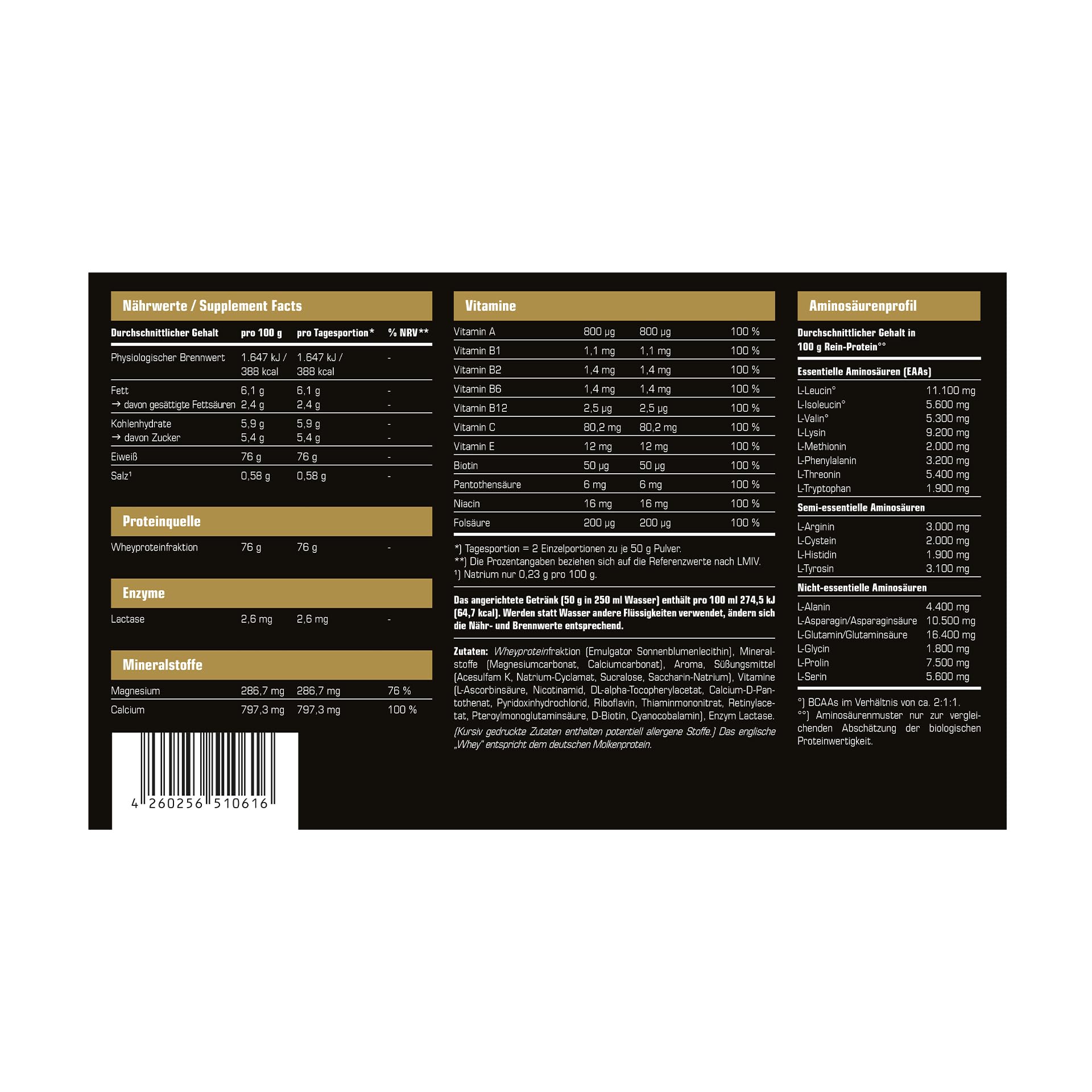 SRS Supreme Whey, 1900 g Dose