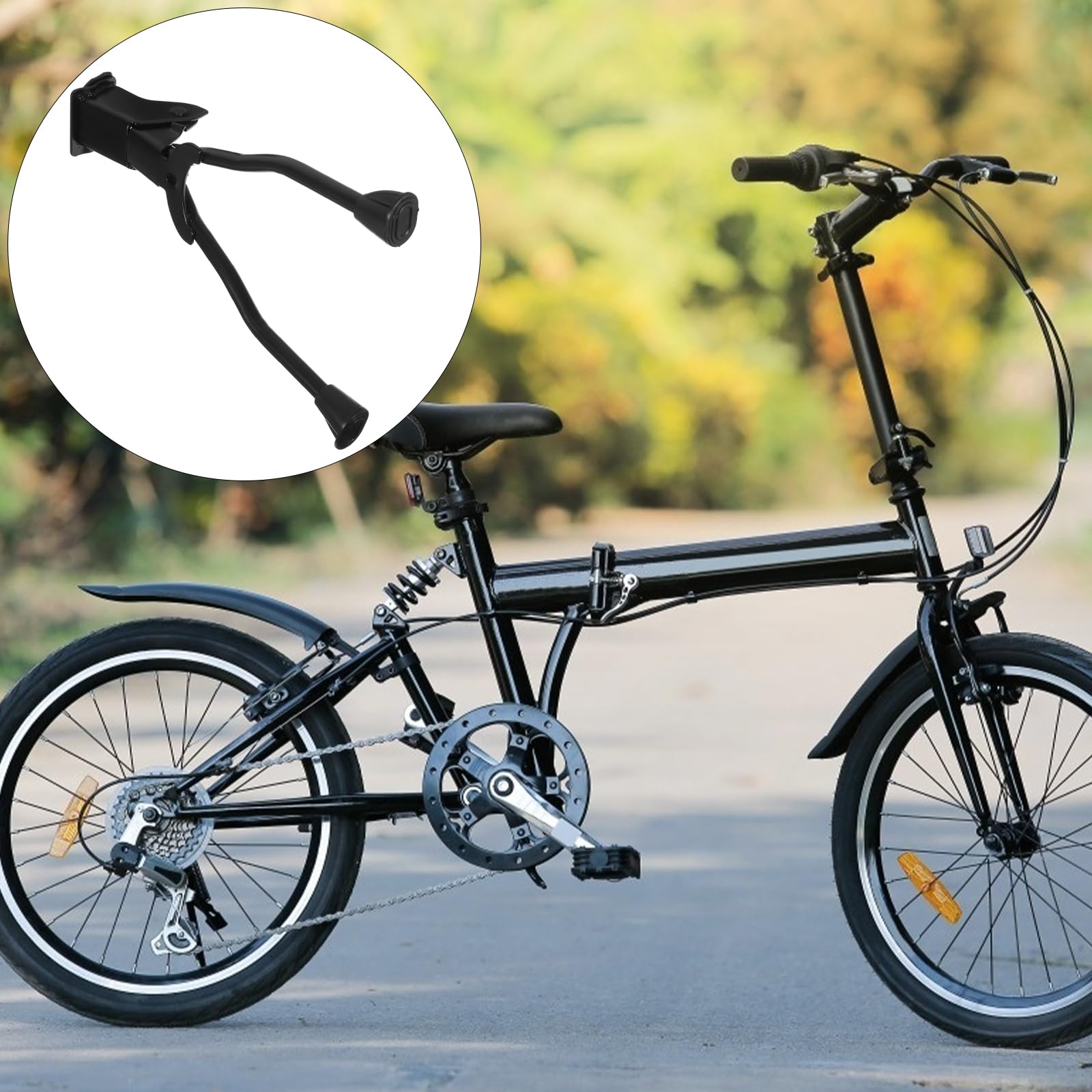 INOOMP Double Leg Holder Bike Kickstand Heavy Duty for Ebike Support 26 Inches Plus