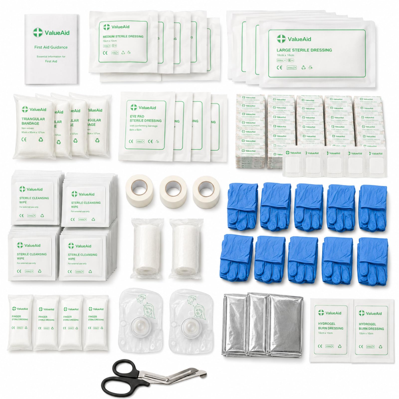 Value Aid BS8599-1 Compliant Workplace First Aid Refill Kit (Large)