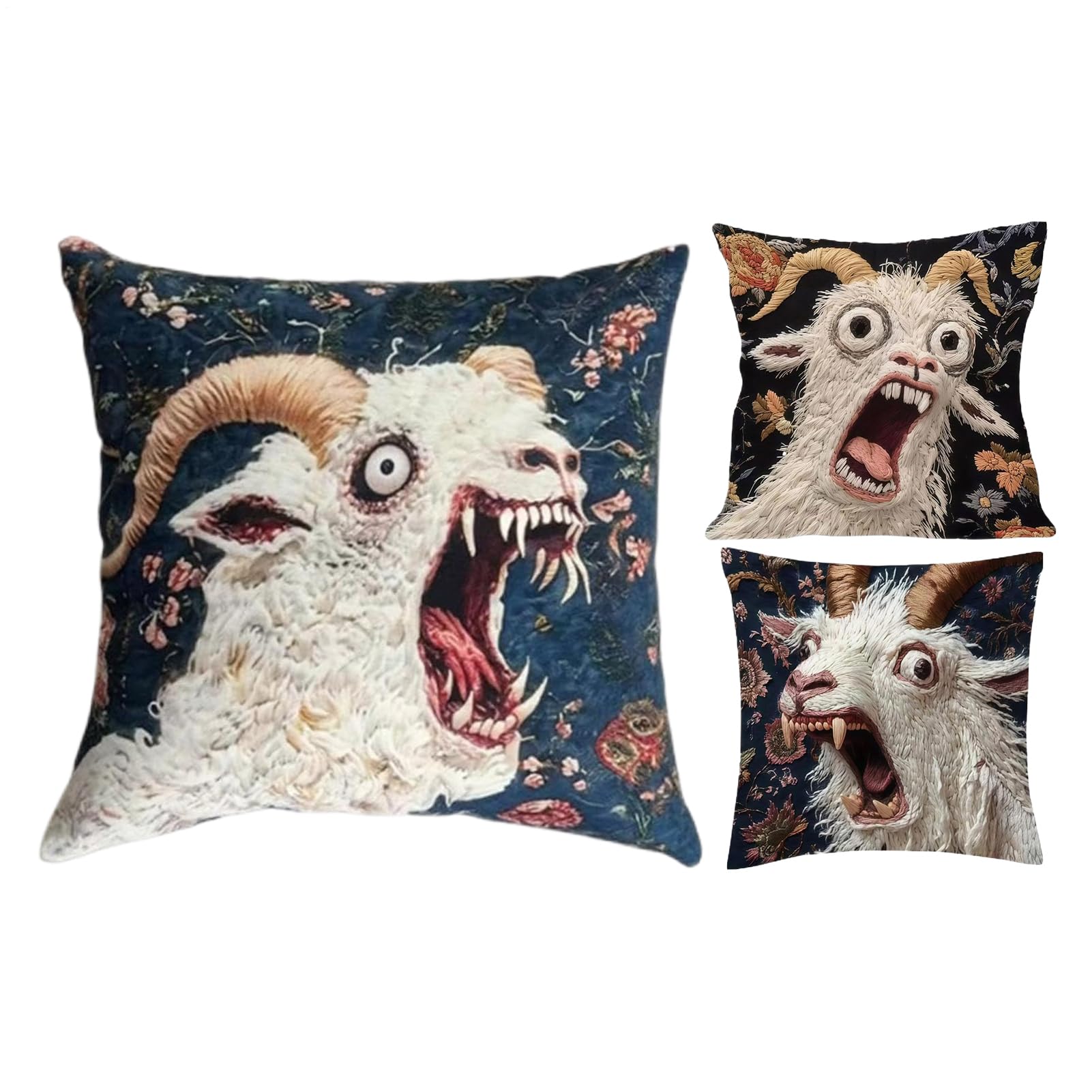 Fundas de almohada decorativas 45 x 45 cm de cabra divertida para cojines de dormitorio