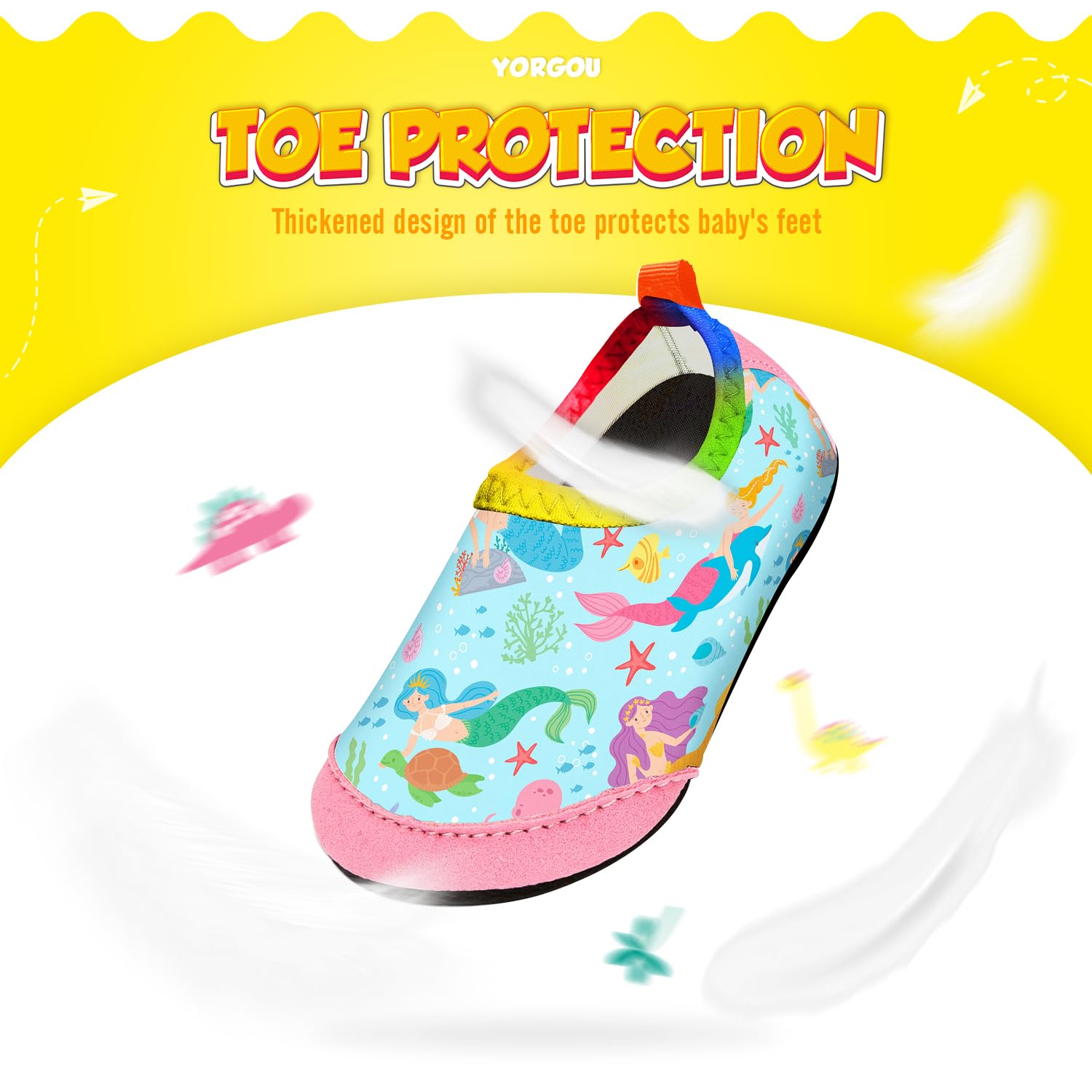 Baby Boys Girls Water Shoes Toddler Beach Shoes Barefoot Aqua Socks Non-Slip for Pool Beach — view 4