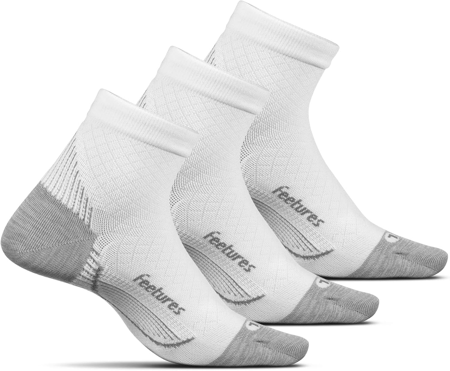 Feetures Plantar Fasciitis Relief Ultra Light Cushion Quarter Sock for Women & Men