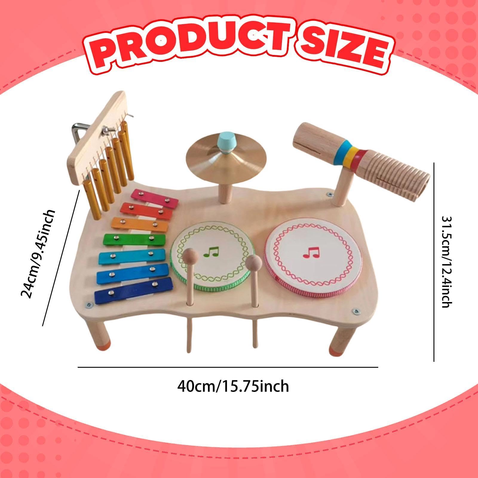 Colcolo Kit Batteria Xilofono per Bambini (Ragazze E Ragazzi dai 3 Ai 6 Anni) - Regalo