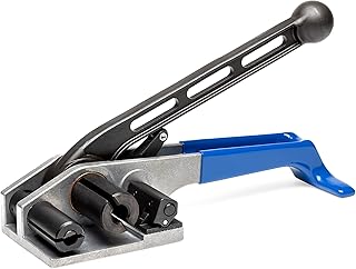 IDL Packaging IDL-1190 Silent Strapping Tensioner with Cutter for 5/8 to 1 1/2” Woven and Composite Cord Strapping, USA Made − Heavy-Duty Banding Tool with Windlass and One-Way Bearing