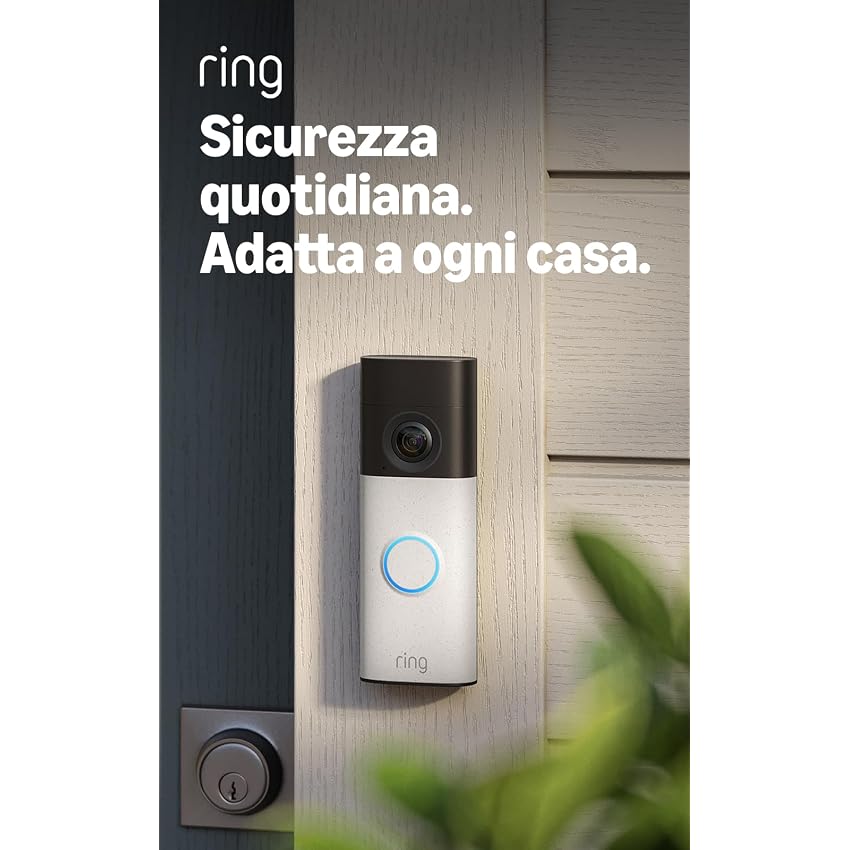 Ring Battery Video Doorbell 2K, Videocitofono a batteria (ultimo modello)