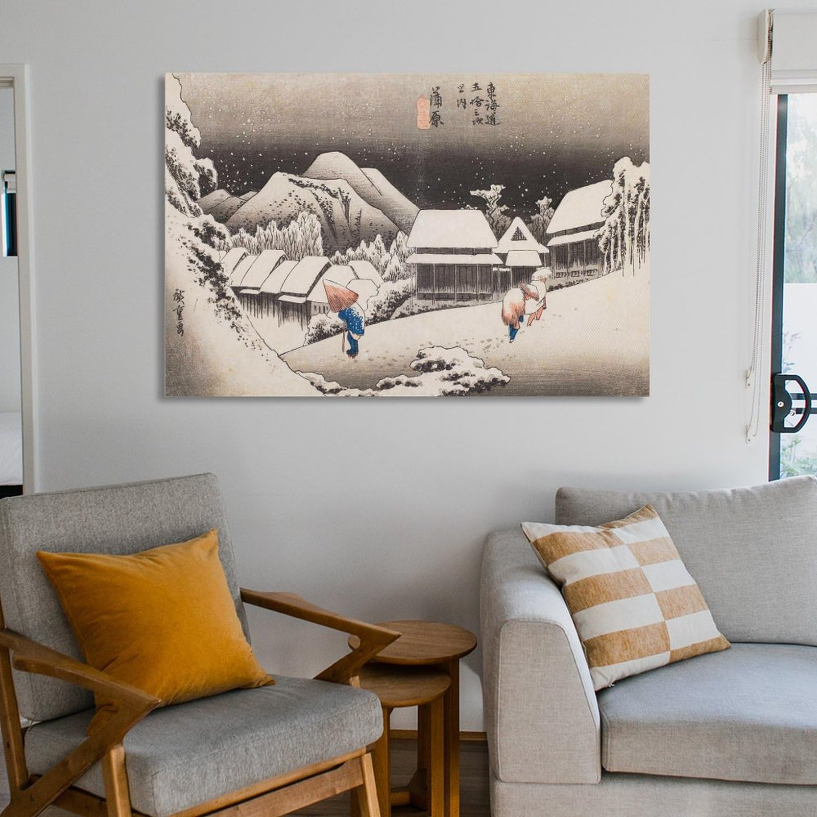 Amazon.co.jp: 歌川広重うたがわ ひろしげ 浮世絵『蒲原 夜之雪』 偉大