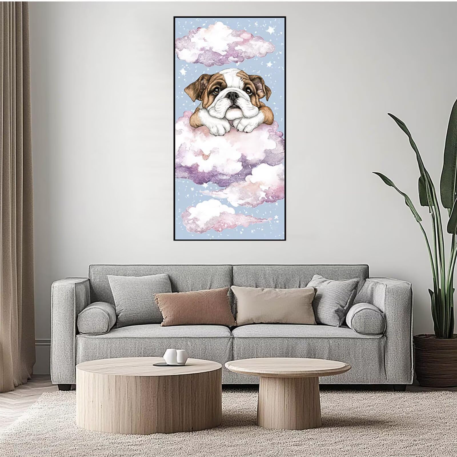 Diamentowe malowanie dla dorosłych 180 x 90 cm, 5D DIY diamentowe malowanie pies, zestaw do rysowania diamentów chmura ścieg krzyżykowy rzemiosło dla dorosłych, diamentowe malowanie na ścianę sztuka