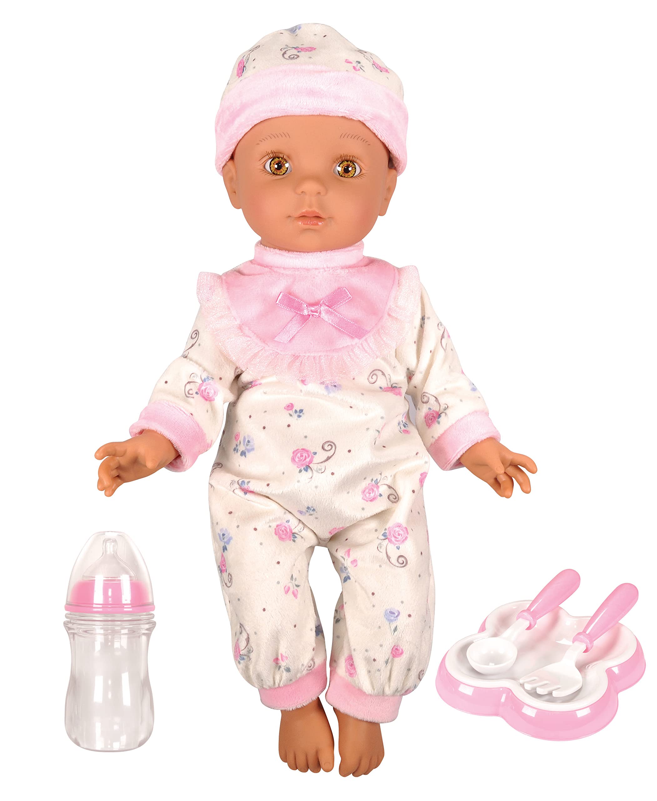 16" inch, Soft-bodied Baby Doll – Hispanic (No Hair)