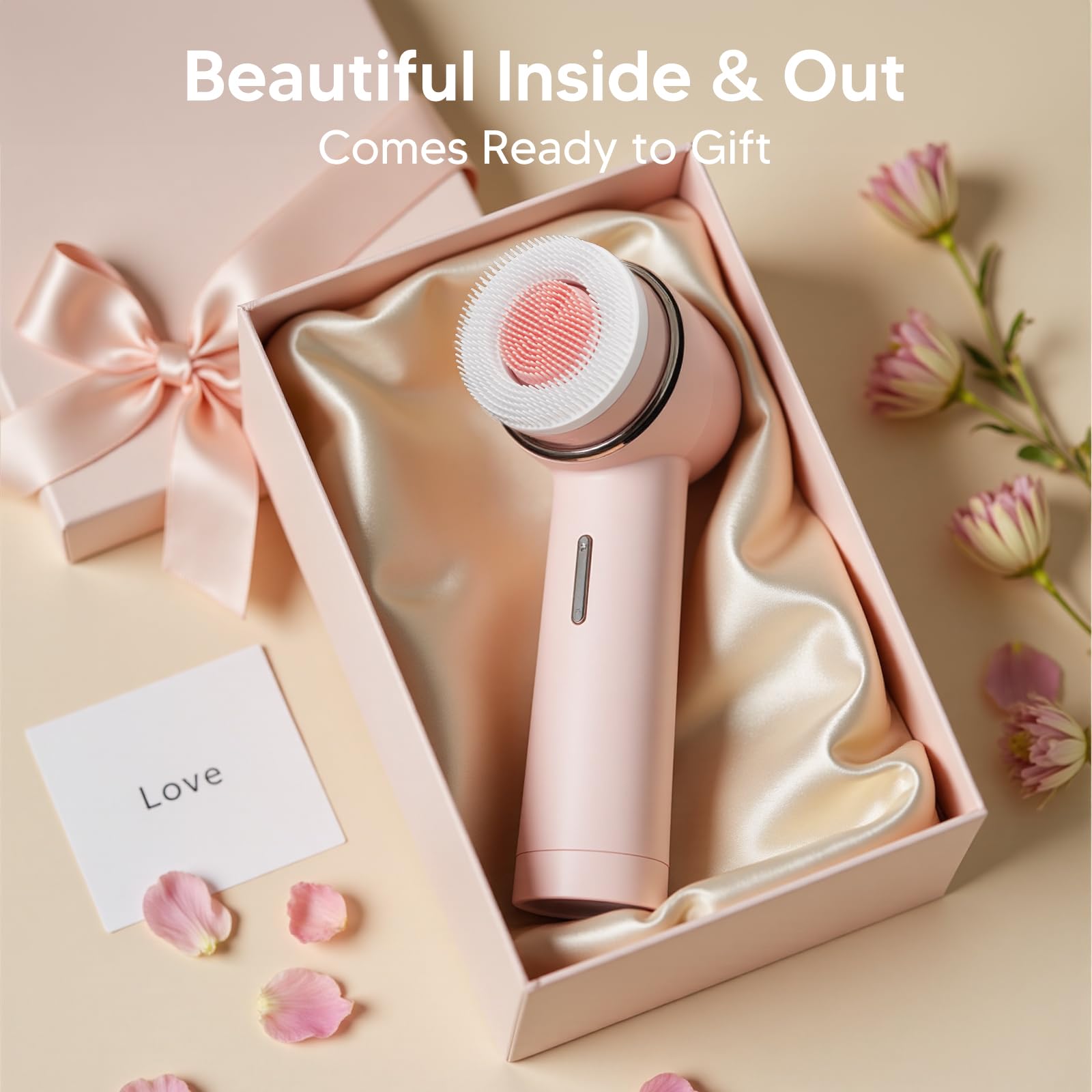 Electric Facial Cleansing Brush, Rechargeable Waterproof Face Scrubber