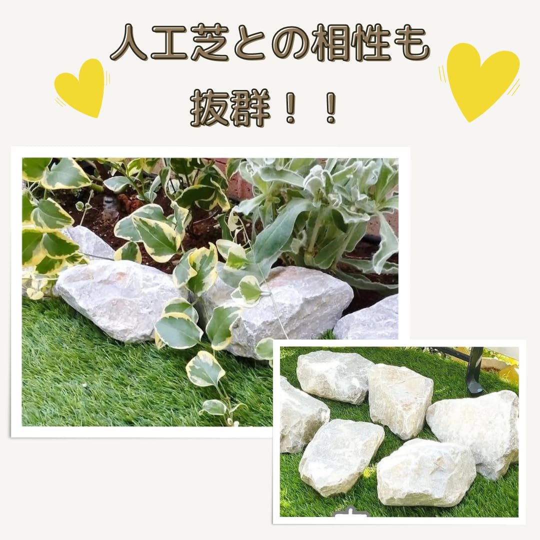 Amazon.co.jp: 石灰岩 18kg 150-200mm 石灰石 庭石 グレー 庭 岩