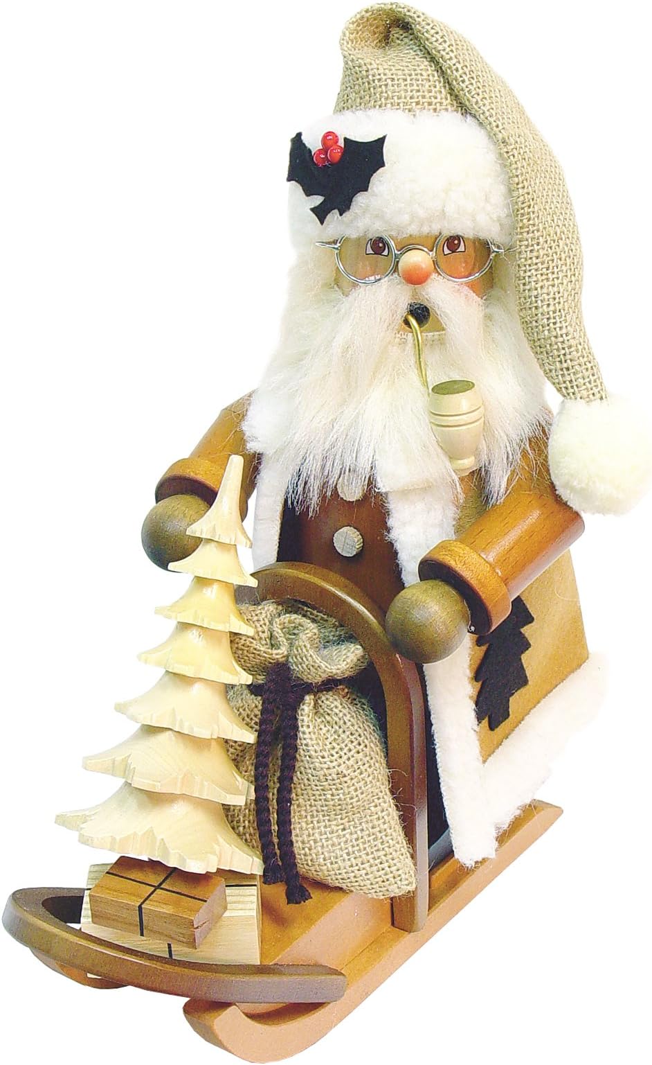 Alexander Taron Importer 1-170 - Christian Ulbricht Incense Burner - Santa on Sleigh - 10"" H x 5.5"" W x 8.25"" D