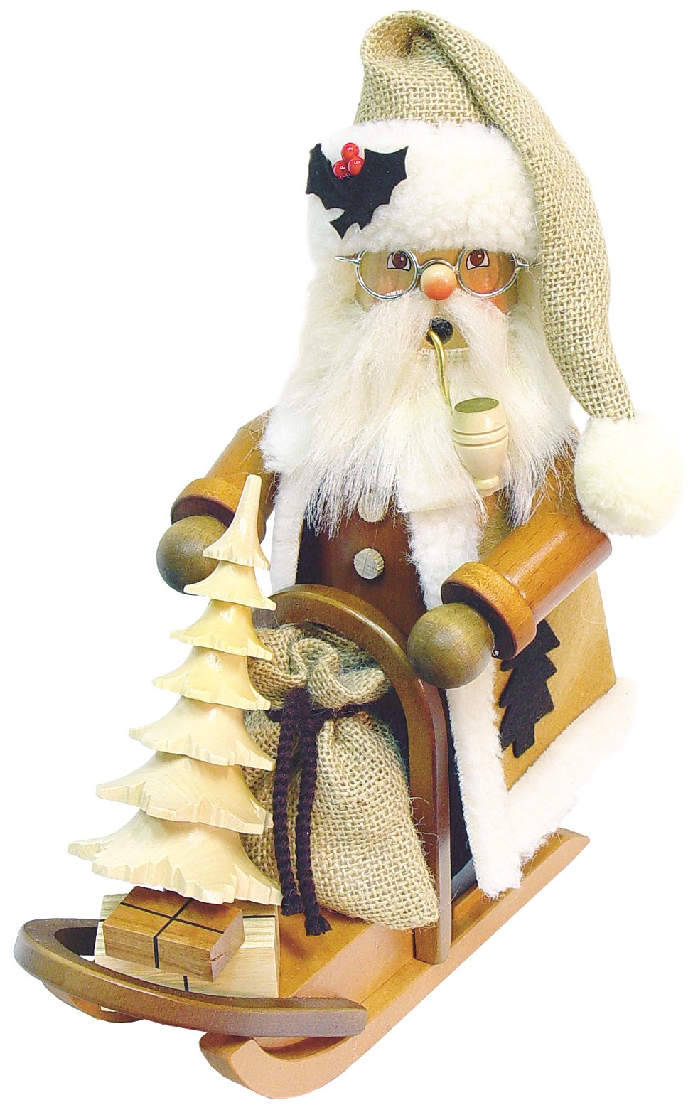 Alexander Taron Importer 1-170 - Christian Ulbricht Incense Burner - Santa on Sleigh - 10"" H x 5.5"" W x 8.25"" D