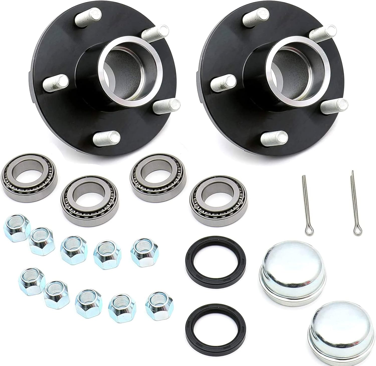 UCUT Trailer Hub Kit, 5Bolt 4.5" Circle Hub,for 2,200 lbs