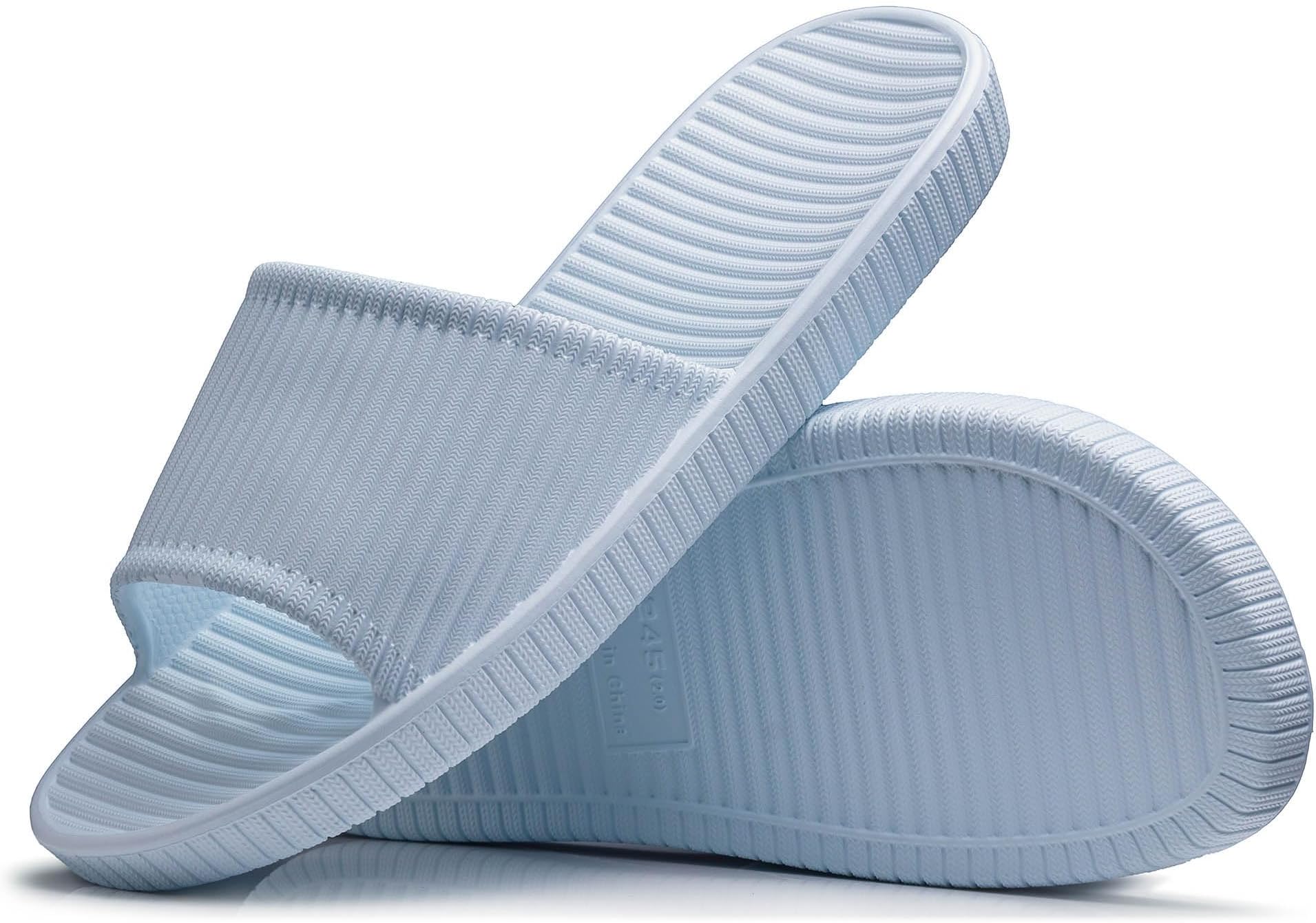 Happy LilyWomen/Men's Slip On Slippers Non-Slip Shower Sandals House Mule Soft Foams Sole Pool Shoes Bathroom Slide Water Shoes