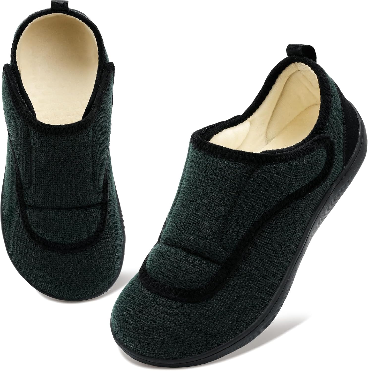 Mens Wide Slippers Comfy Diabetic Orthopedic Shoes Adjustable House Slippers Swollen Feet Walking Shoes - Image 7