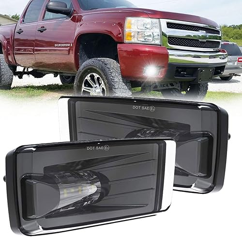 BICYACO Luces antiniebla LED 5202 con bombillas compatibles con Silverado 1500 2500 3500 2008-2014Avalanche 2007-2011Suburban 2007-2014Tahoe
