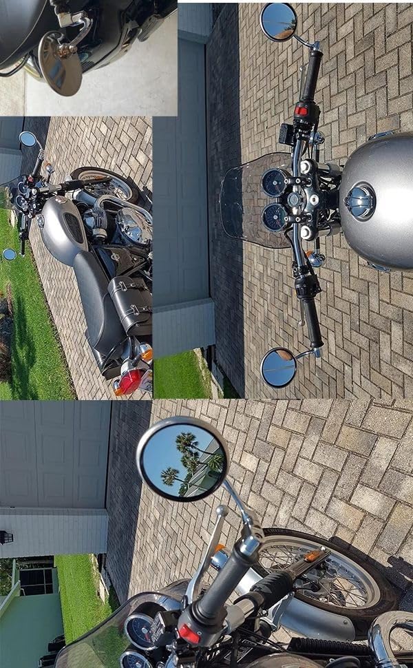 Espejos de extremo de manillar moto para eliminar puntos ciegos 6
