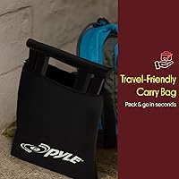 Vista 5 de Pyle Portable Folding Laptop Stand - Foldable Laptop Stand with Adjustable Height, Secondary Accessory Tray for iPad, Tablet, DJ Mixer, Workstation