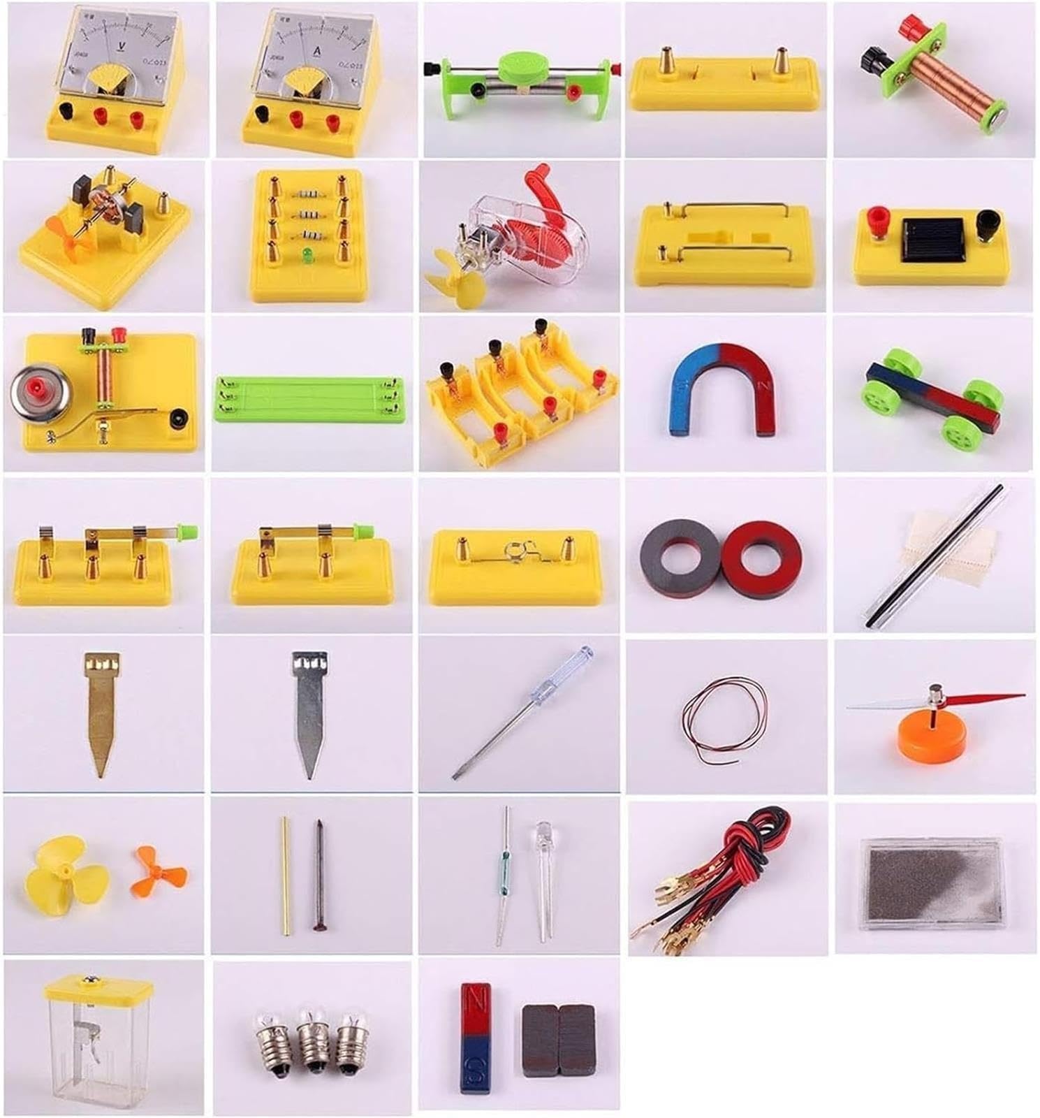 Kit for esperimenti sull'elettromagnetismo con reostato scorrevole
